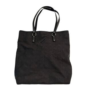 SALVATORE FERRAGAMO Black Gancini Canvas Tote Bag EXCELLENT CONDITION | COA